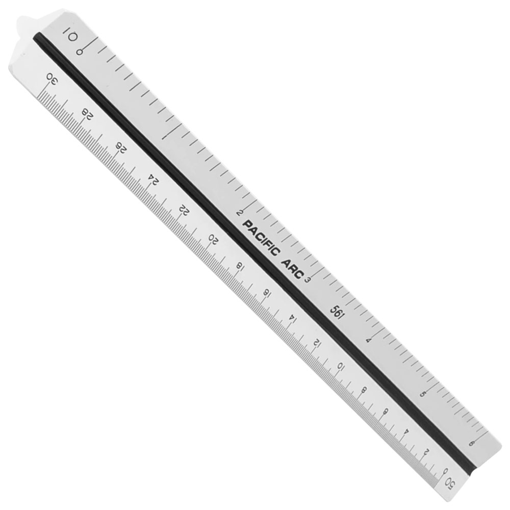 Mini Plastic Color Coded Triangular Engineer Scale 6"