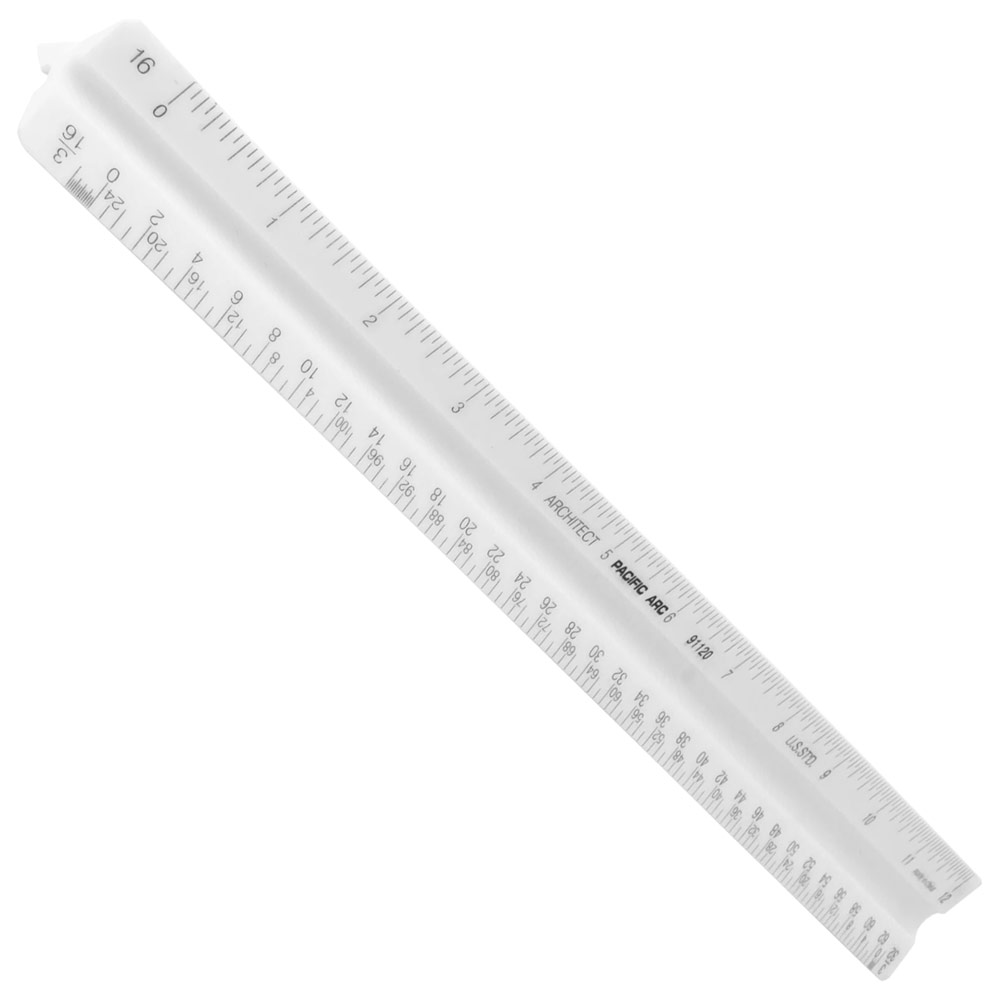 Departments - Pacific Arc Economy Triangular Scale Ruler 12