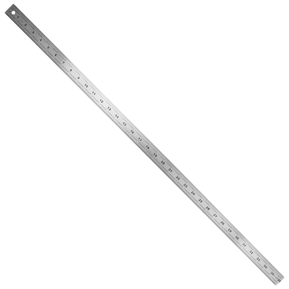 Pacific Arc 1/32nd & 1/64th Stainless Steel Ruler w/Non-Slip Back 36"