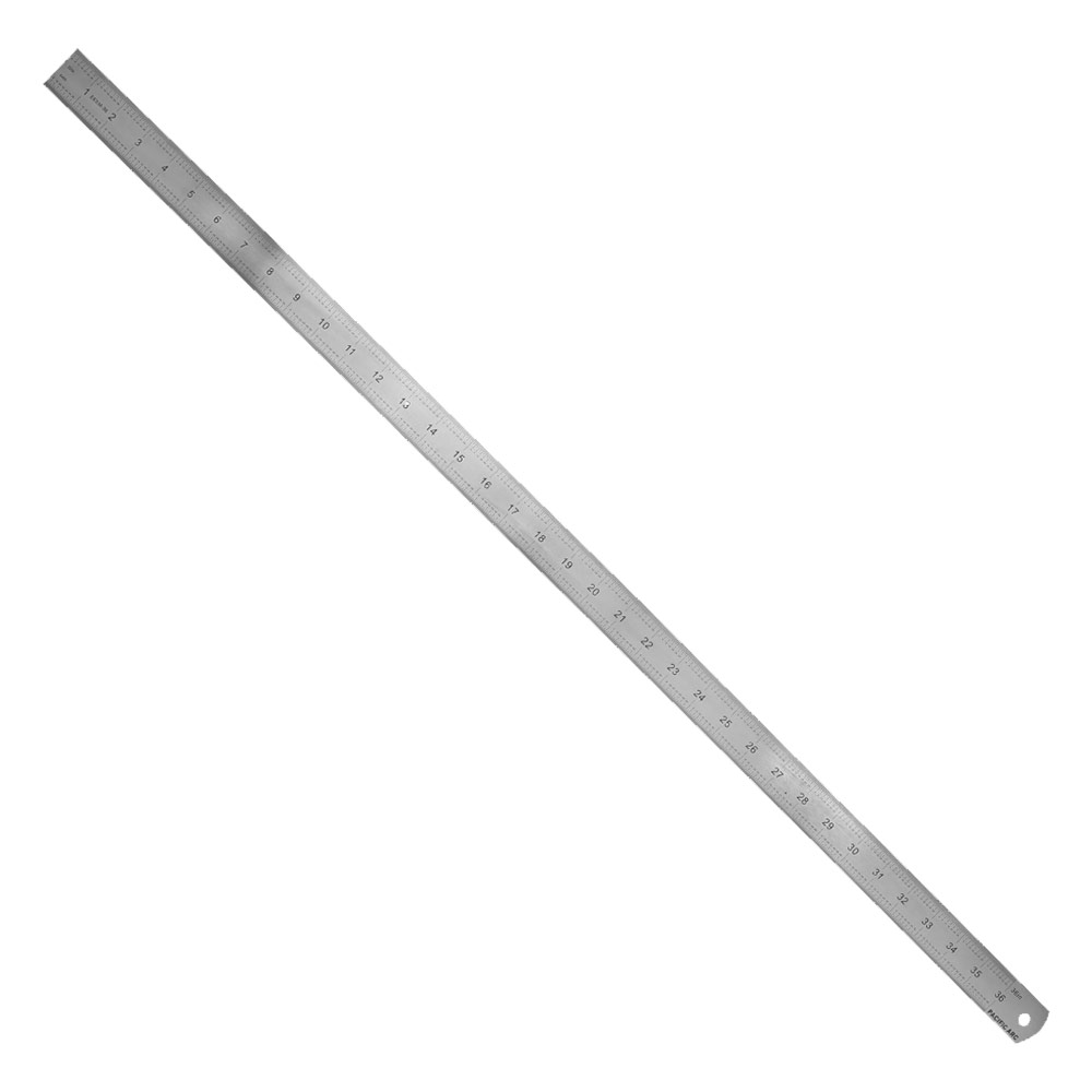 Pacific Arc Inch 1/8th, 1/16th & 1/32nd & Metric Stainless Steel Ruler 36"