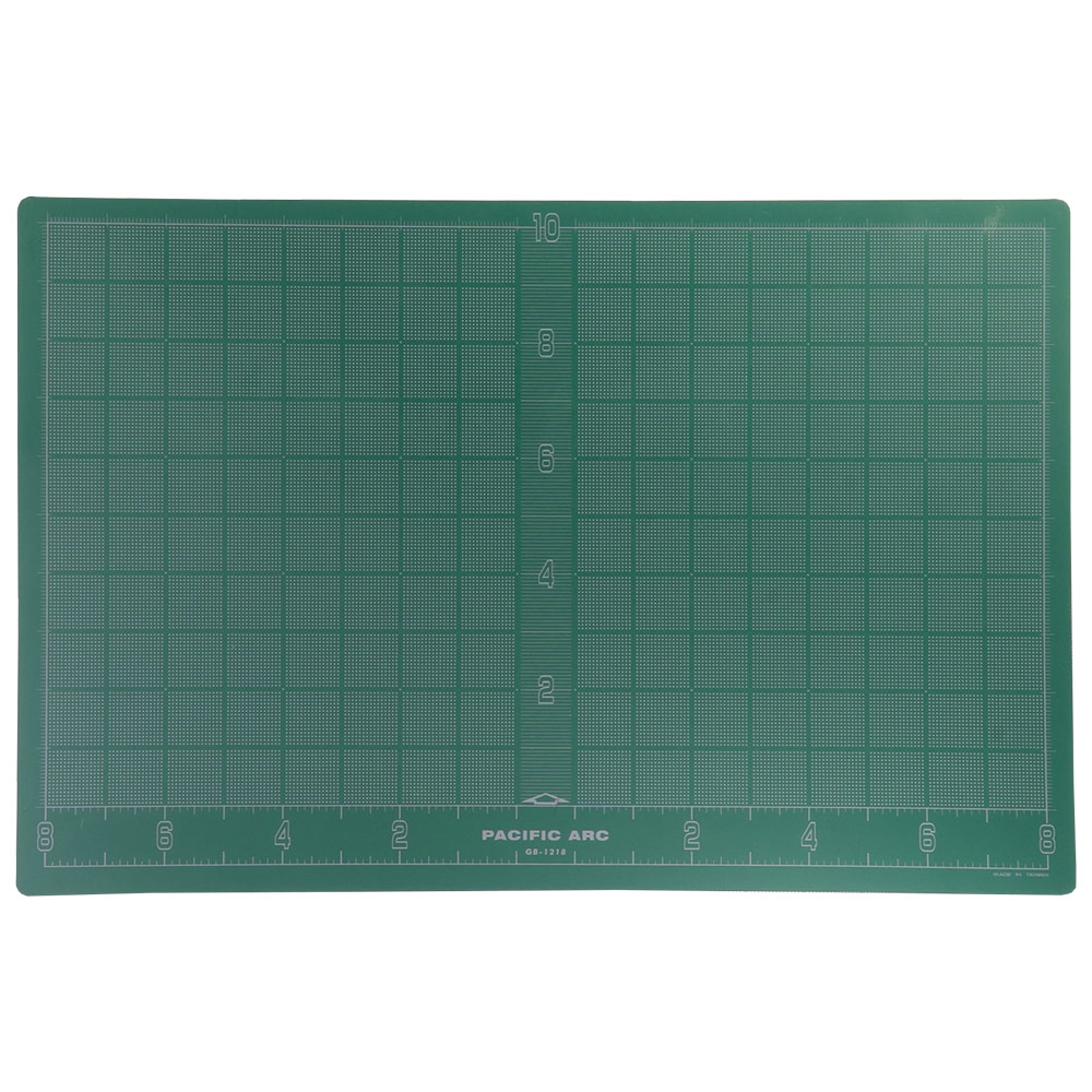 Pacific Arc Self-Healing Cutting Mat 12"x18" Green & Black