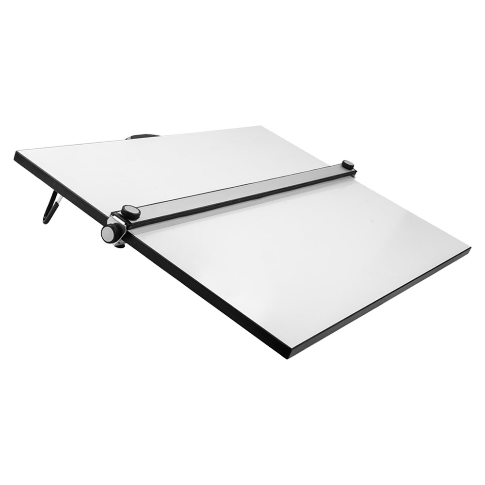 Pacific Arc Table Top Drawing Board with Parallel Bar 18" x 24" White