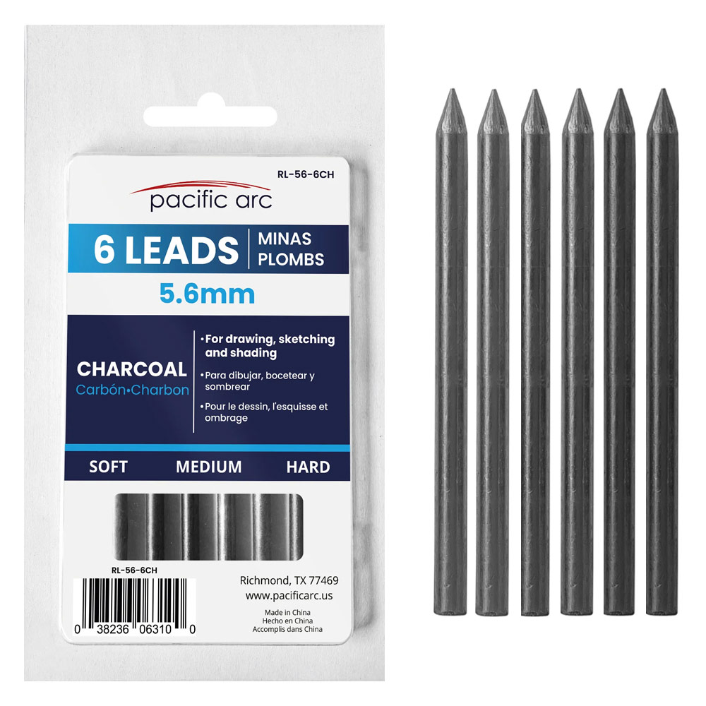 Pacific Arc Lead Refill 5.6mm 6 Pack Charcoal