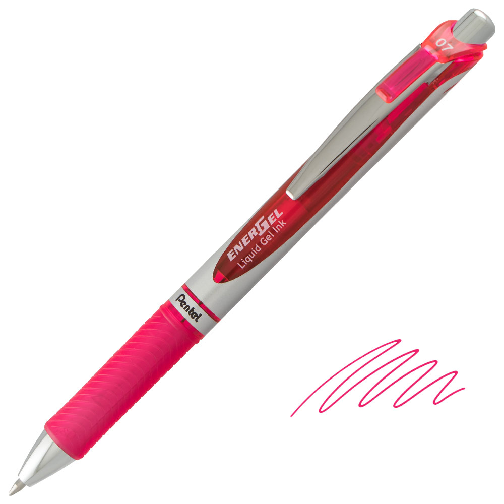 Pentel EnerGel RTX Retractable Liquid Gel Pen 0.7mm Pink