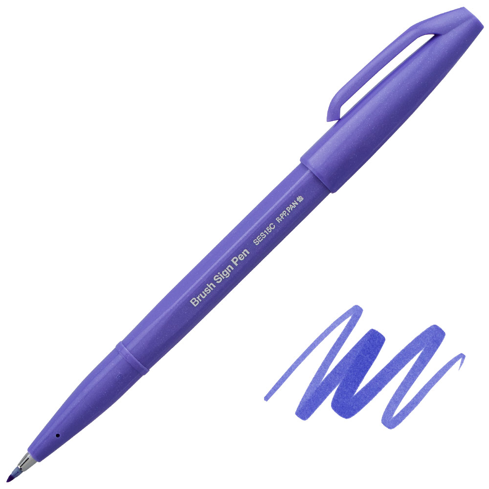 Pentel Arts Sign Pen Brush Blue Violet