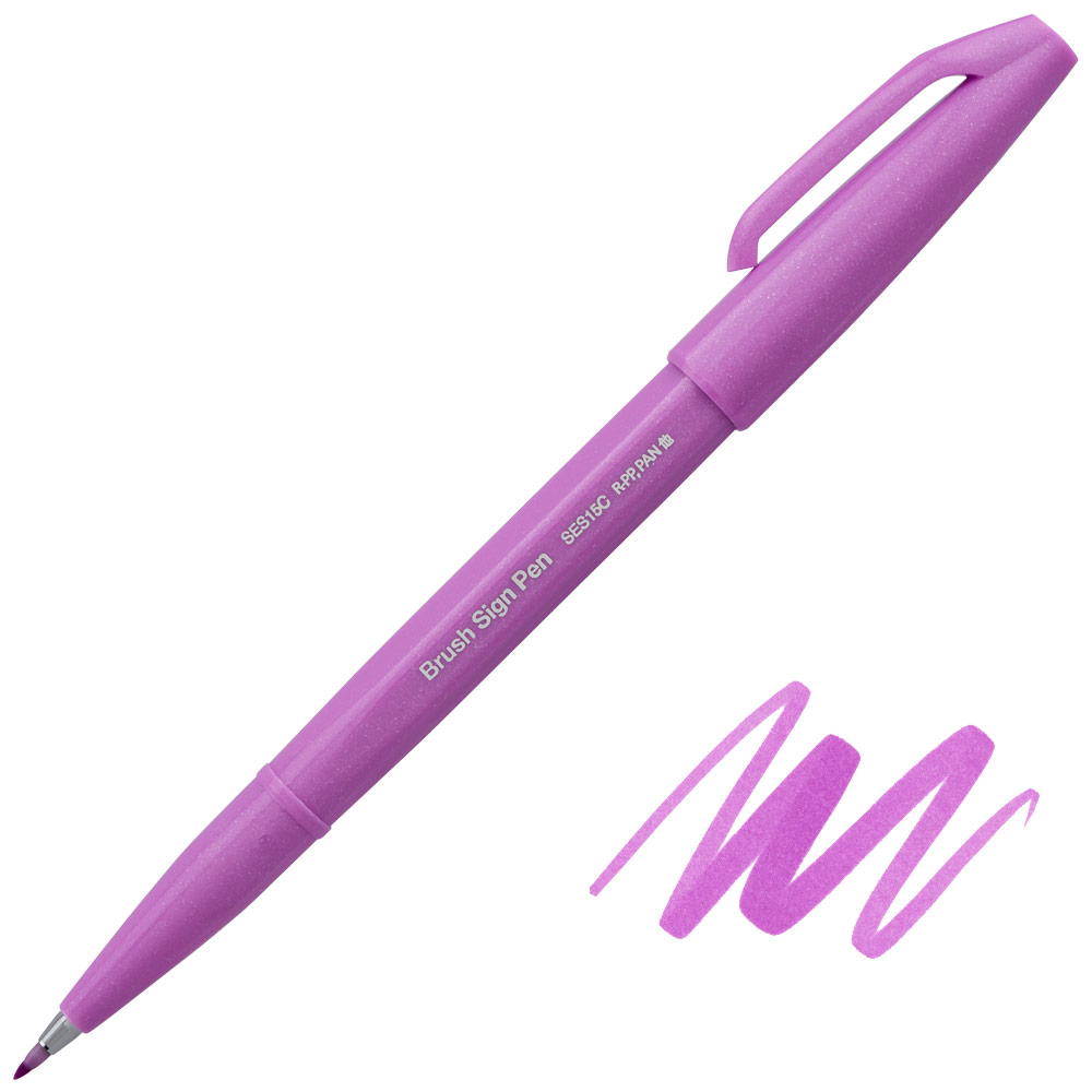 Pentel Arts Sign Pen Brush Pink Purple