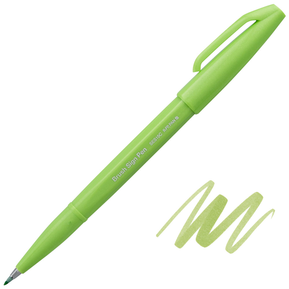 Pentel Arts Sign Pen Brush Light Green