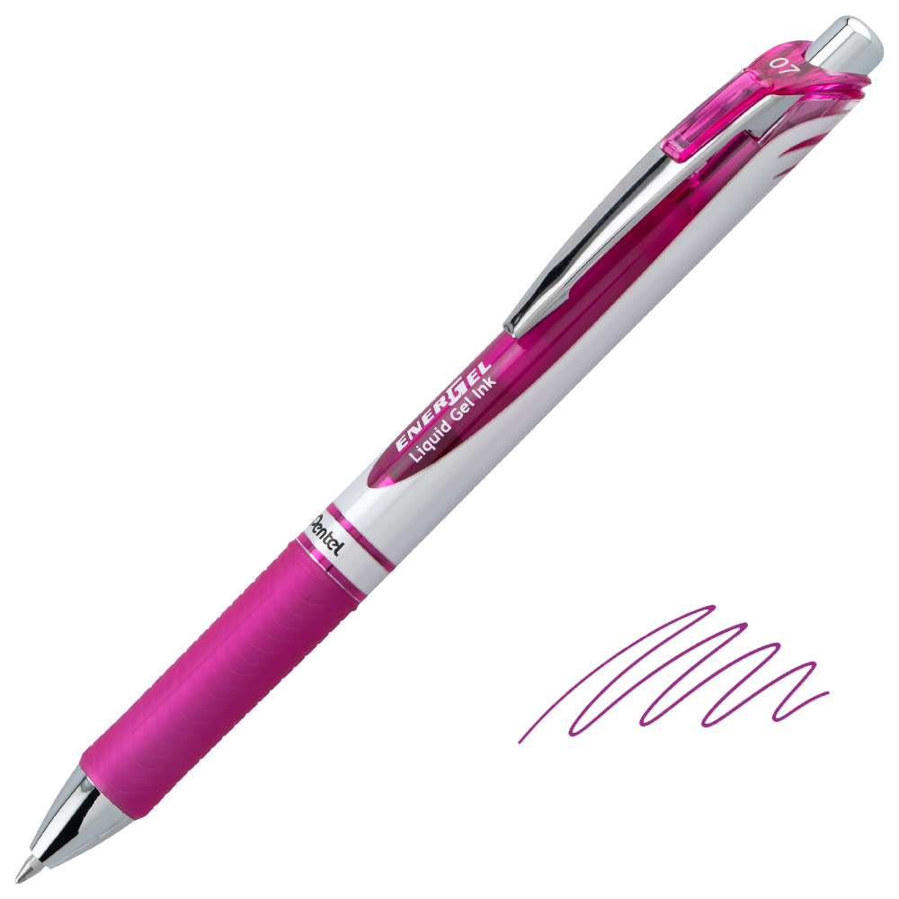 Pentel EnerGel RTX Retractable Liquid Gel Pen 0.7mm Magenta