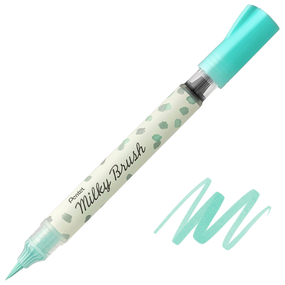 Pentel Arts Milky Brush Pen Pastel Mint Green