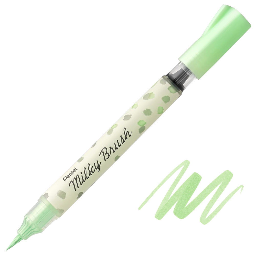 Pentel Arts Milky Brush Pen Pastel Green