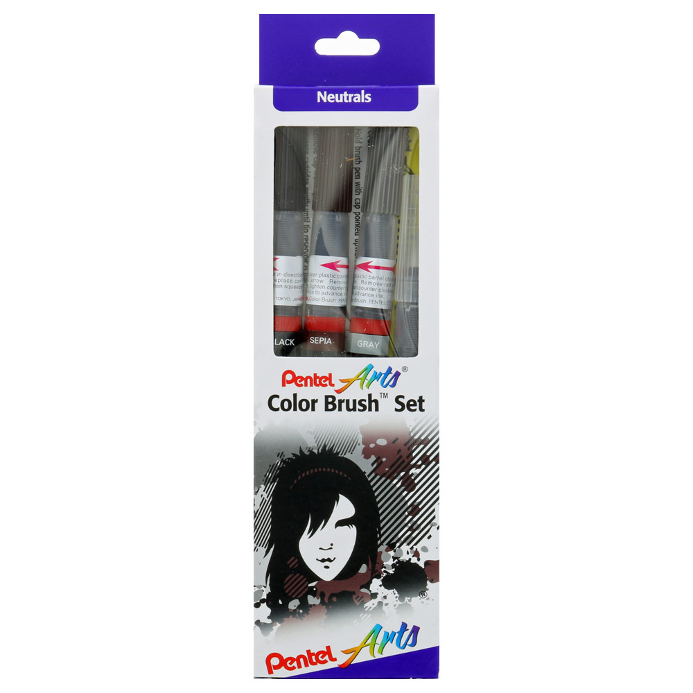 Pentel Arts Color Brush Pen 4 Set