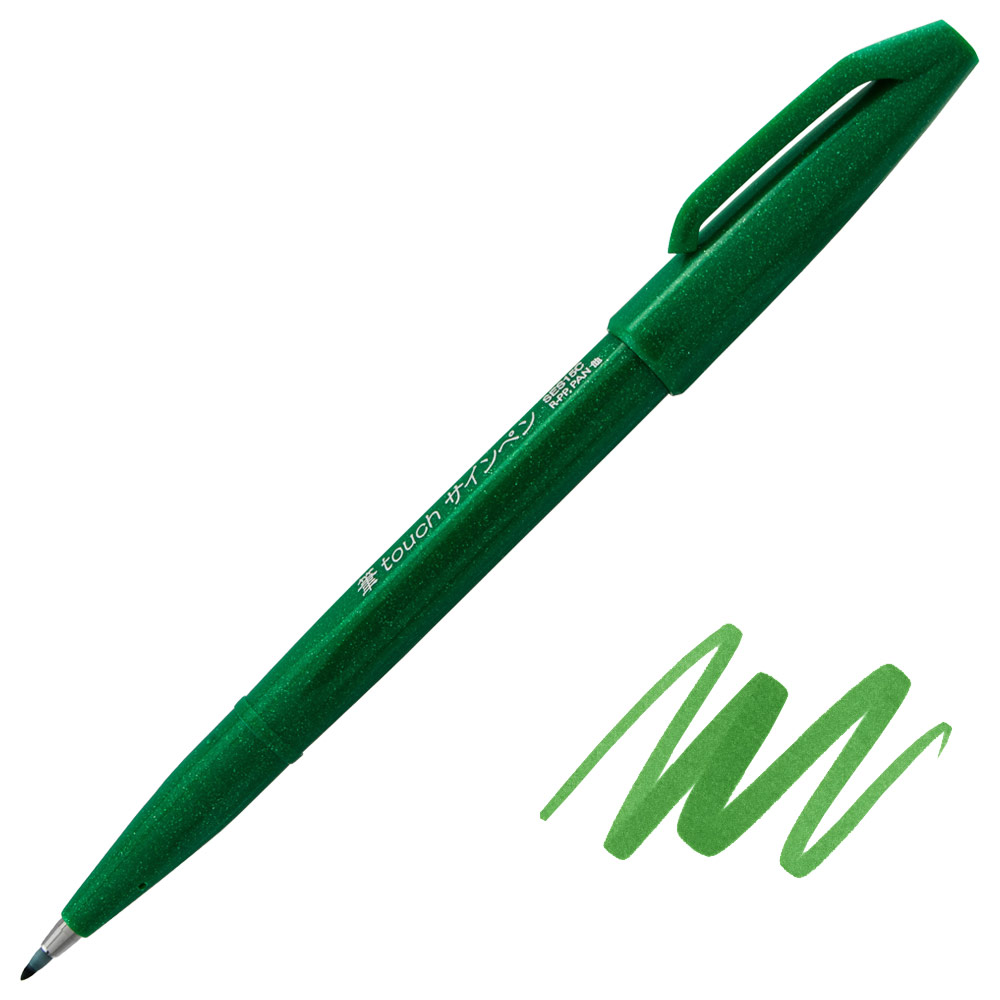 Pentel Arts Sign Pen Brush Green
