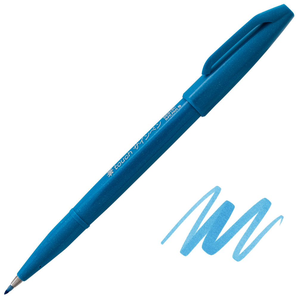 Pentel Artist Brush Sign Pen Sky Blue