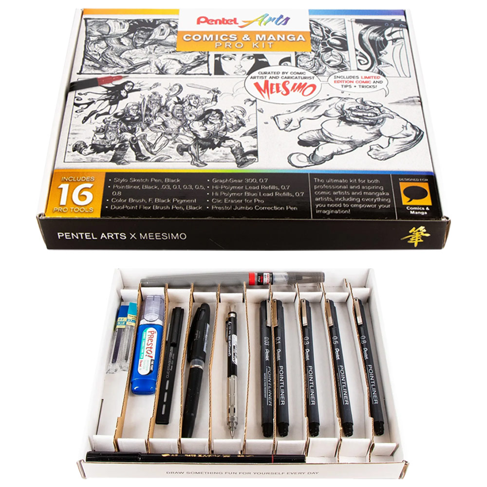 Pentel Arts x Meesimo Comic & Manga Pro Kit