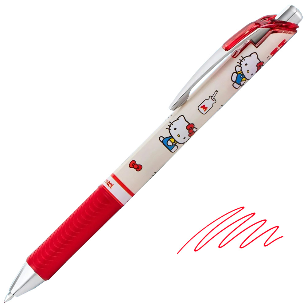 Pentel EnerGel RTX Retractable Liquid Gel Pen 0.7mm Hello Kitty Red