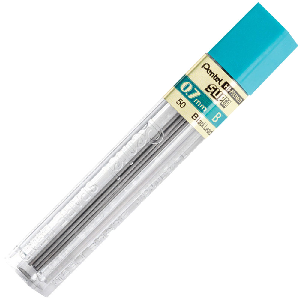 Pentel Super Hi-Polymer Lead 12 Pieces 0.7mm B