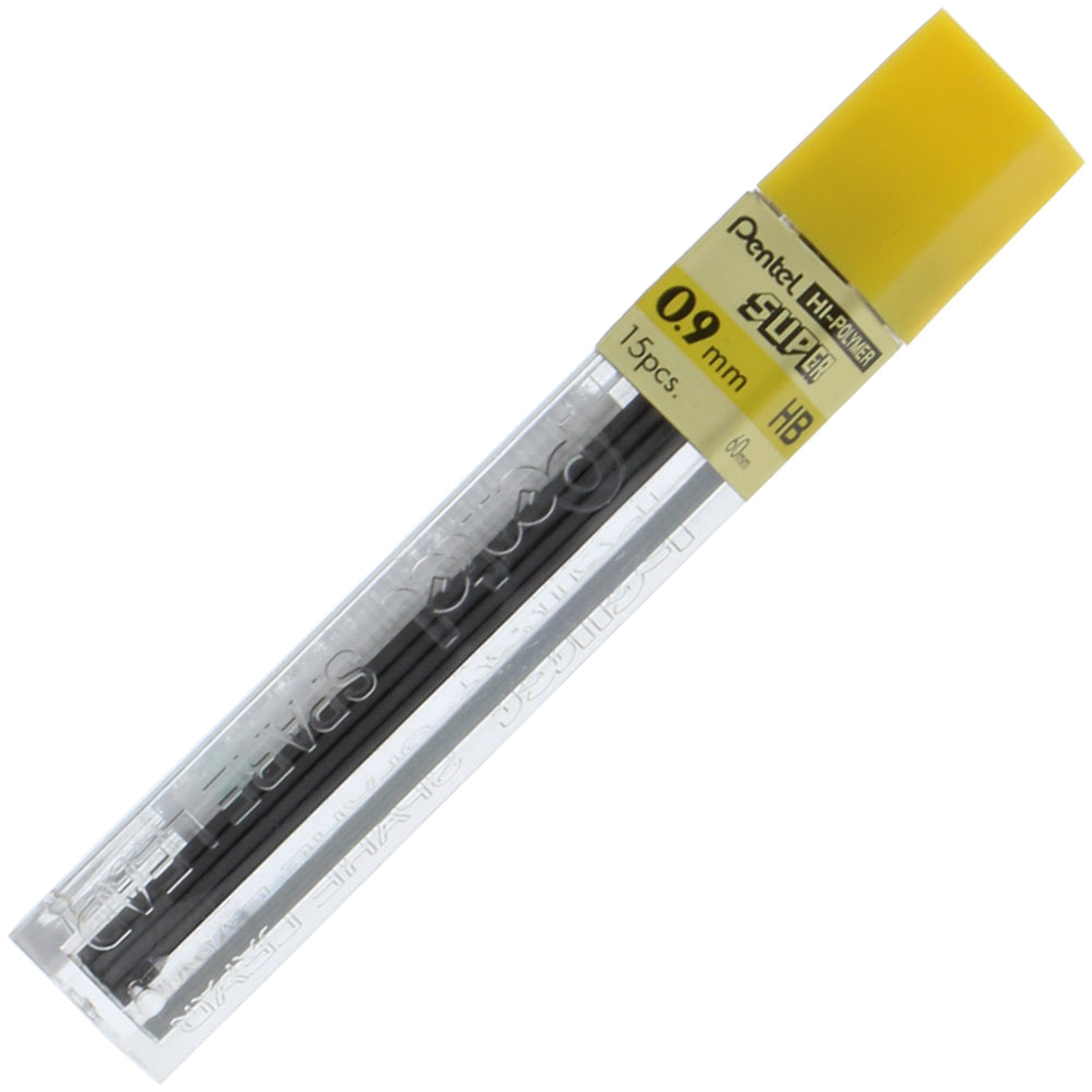 Pentel Super Hi-Polymer Lead 12 Pieces 0.9mm HB