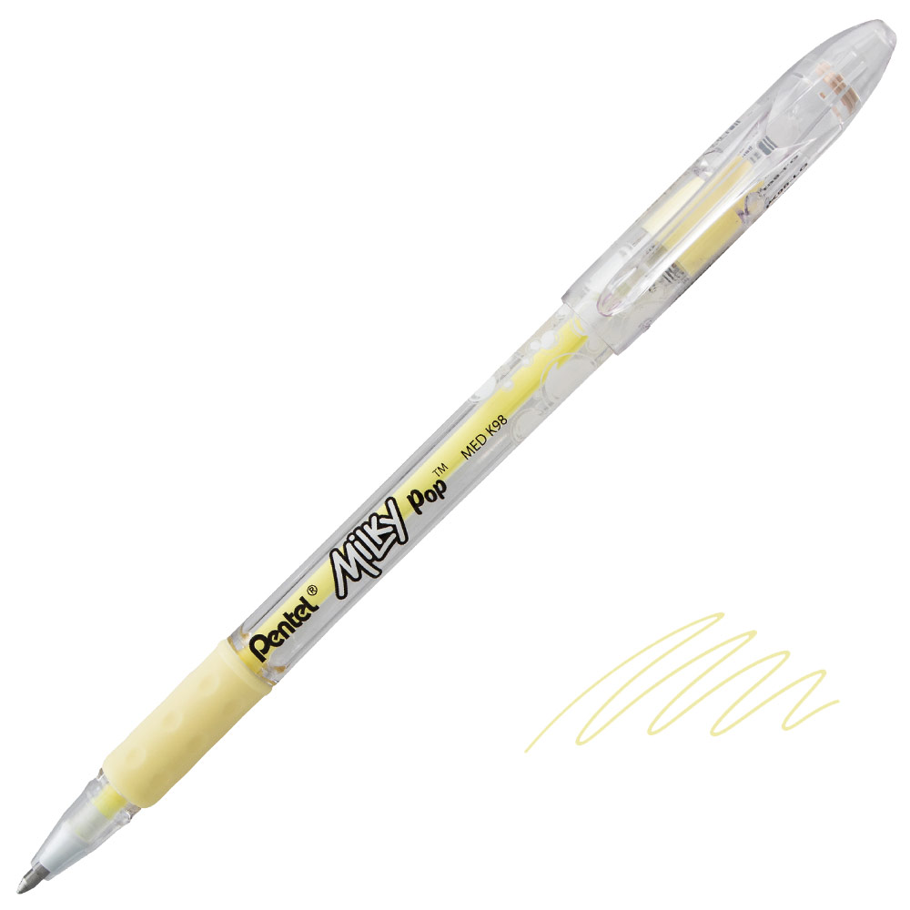 Pentel Milky Pop Pastel Gel Pen 0.8mm Yellow