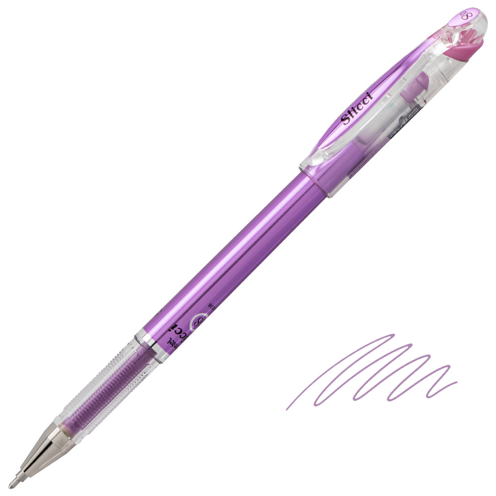 Pentel Arts Slicci Metallic Needle Tip Gel Pen 0.8mm Violet