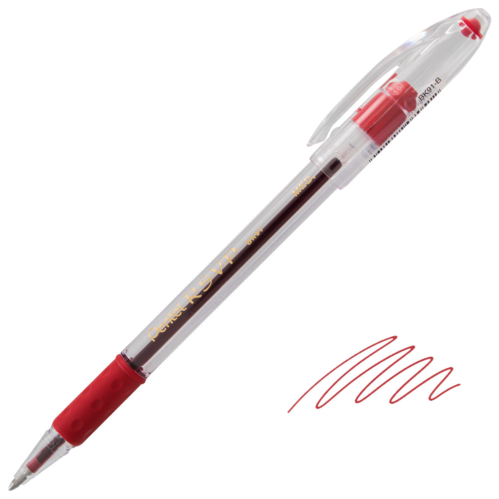 Pentel RSVP Ballpoint Pen 1.0mm Red