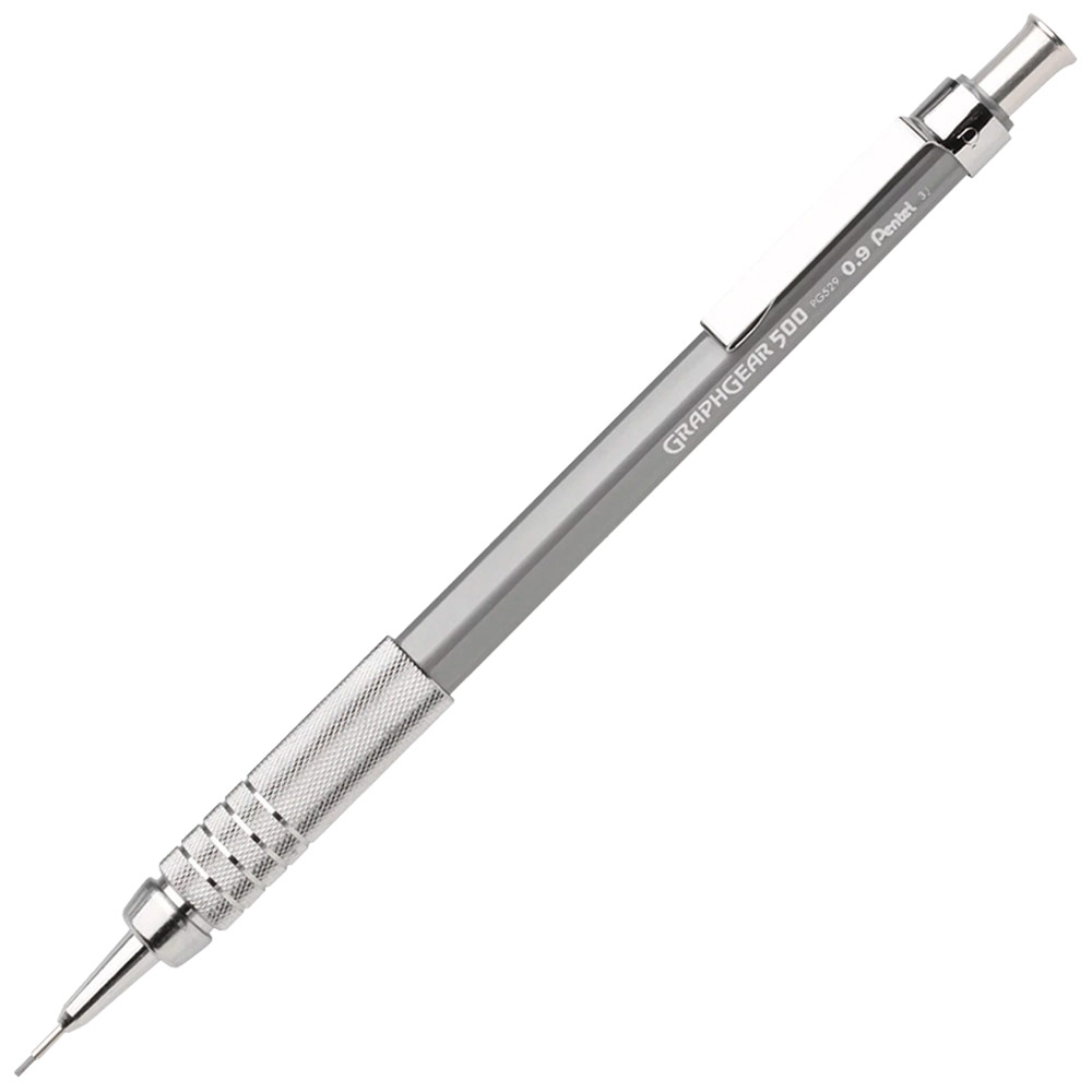 Pentel GraphGear 500 Mechanical Drafting Pencil 0.9mm Gray
