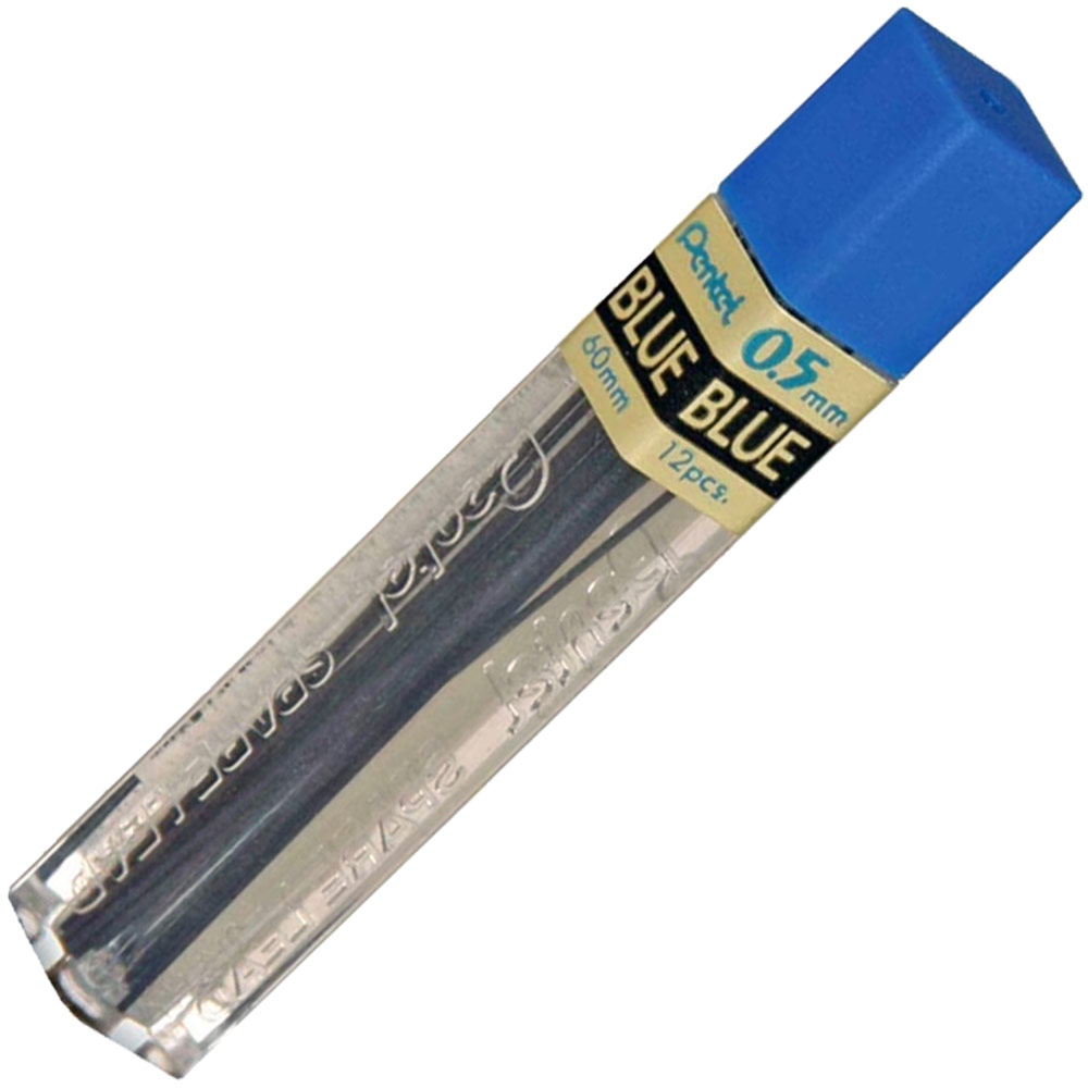 Pentel Mechanical Lead 12 Pieces 0.5mm Blue