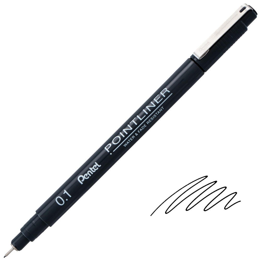 Pentel Arts Pointliner Pigment Pen 0.1mm Black