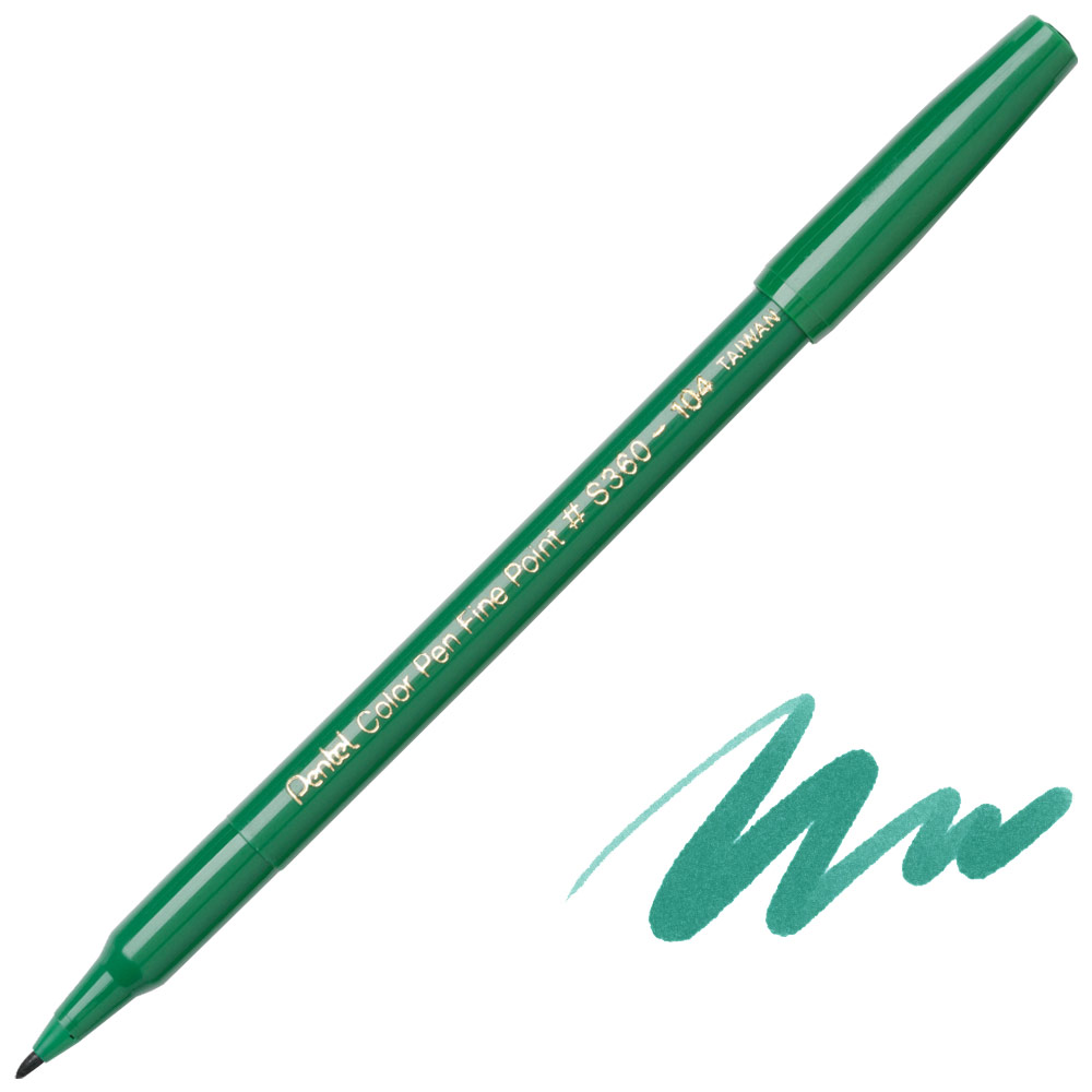 Pentel Arts Color Pen Fine Point Marker Green 104