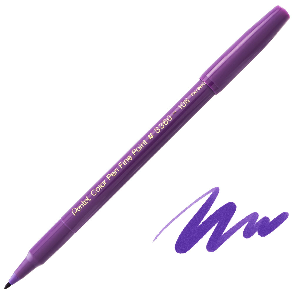 Pentel Arts Color Pen Fine Point Marker Violet 108