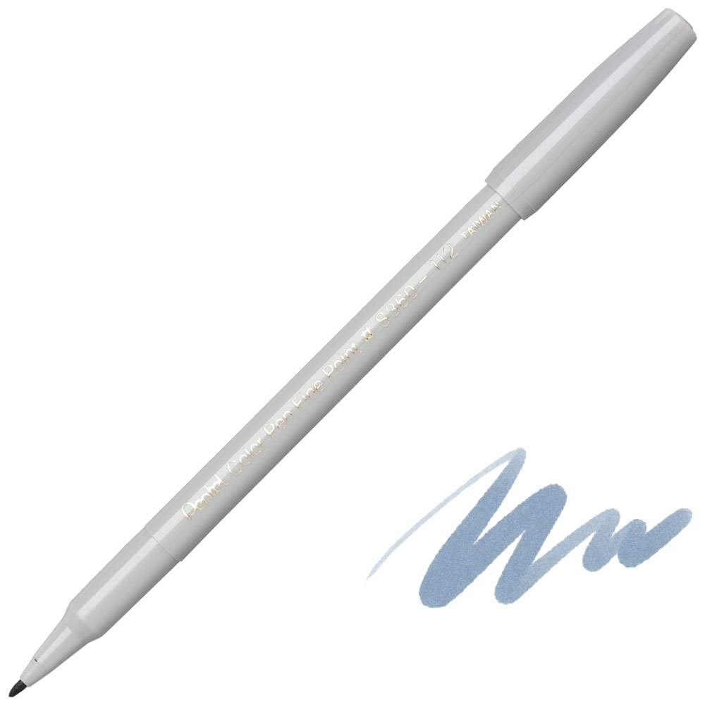 Pentel Arts Color Pen Fine Point Marker Light Gray 112