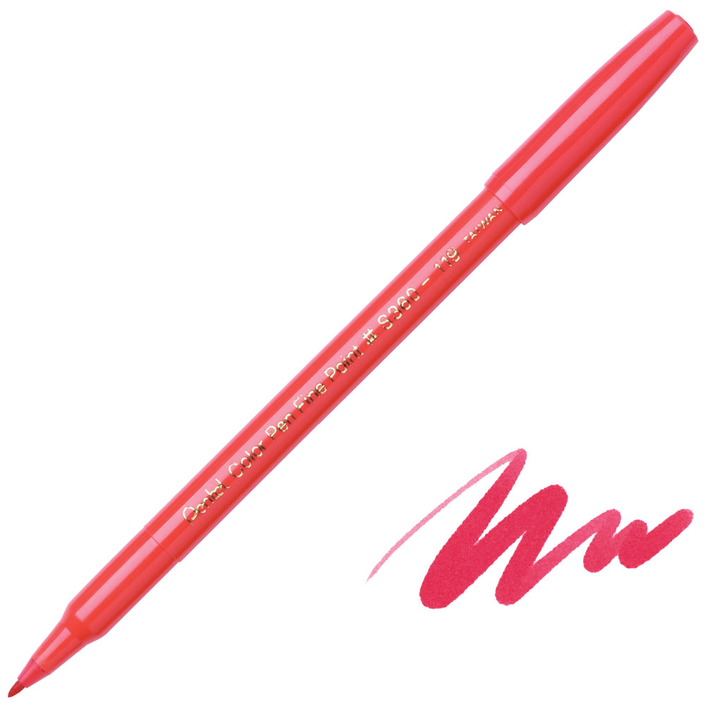 Pentel Arts Color Pen Fine Point Marker Carmine 119