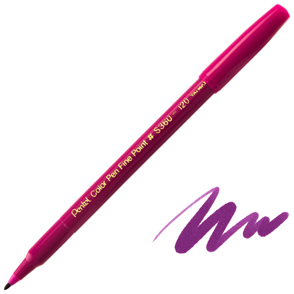 Pentel Arts Color Pen Fine Point Marker Magenta 120