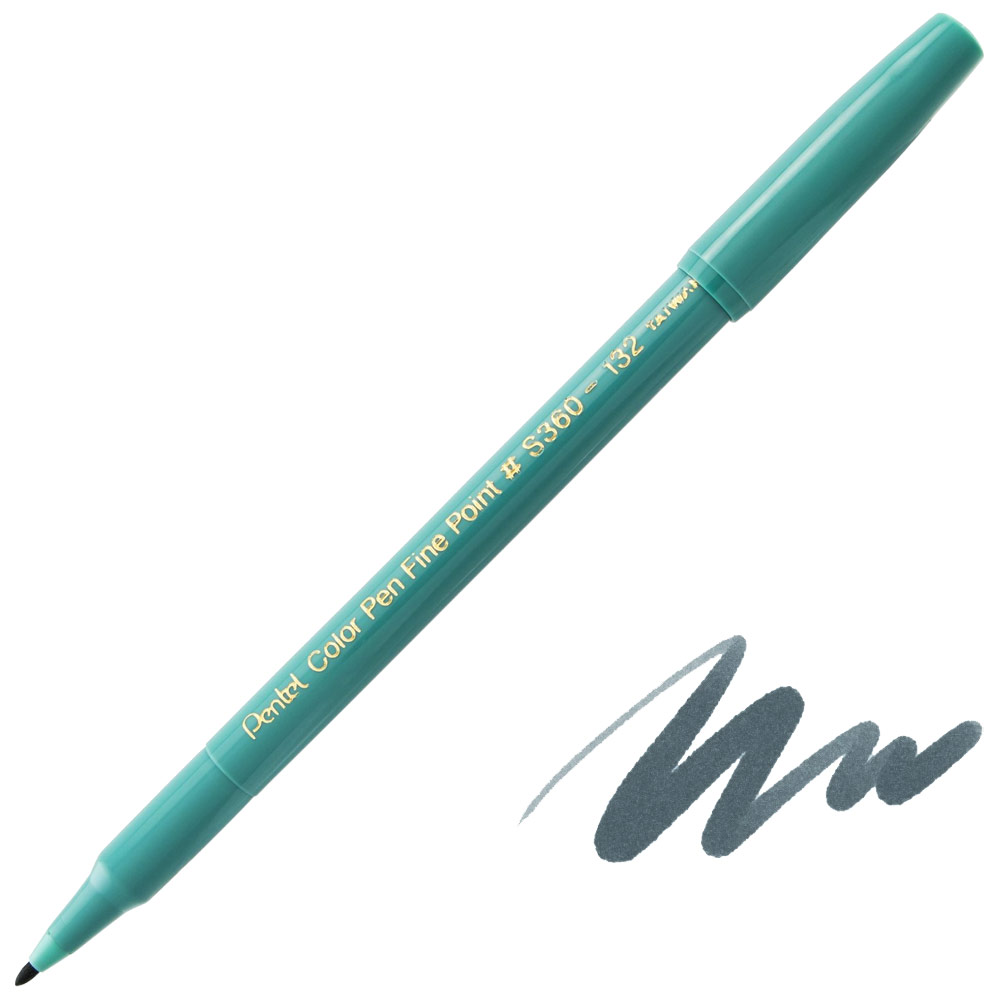 Pentel Arts Color Pen Fine Point Marker Grayish Green 132