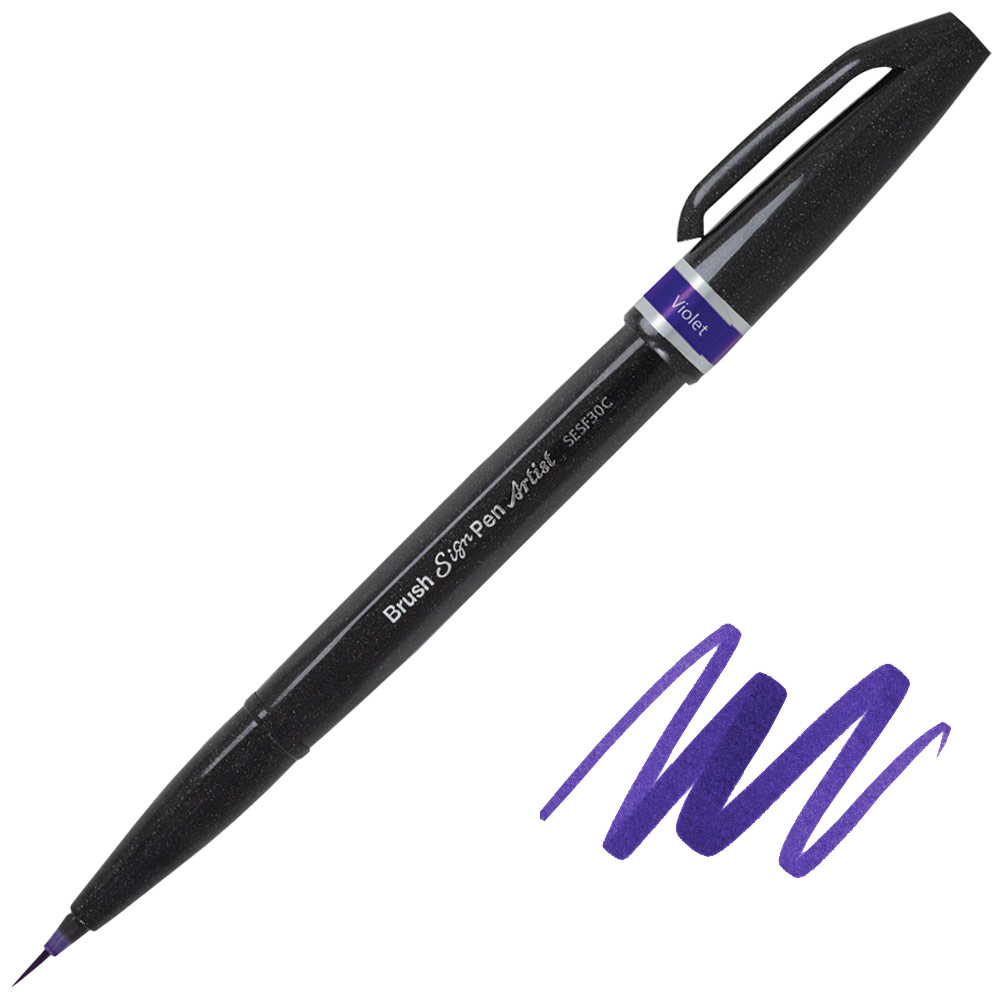 Pentel Arts Sign Pen Micro Brush Violet