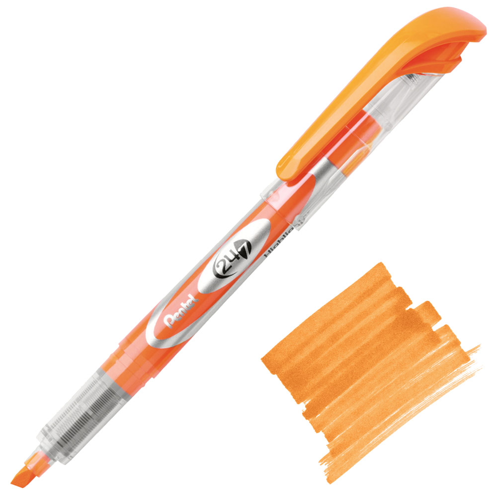 Pentel 24/7 Liquid Highlighter Chisel Orange