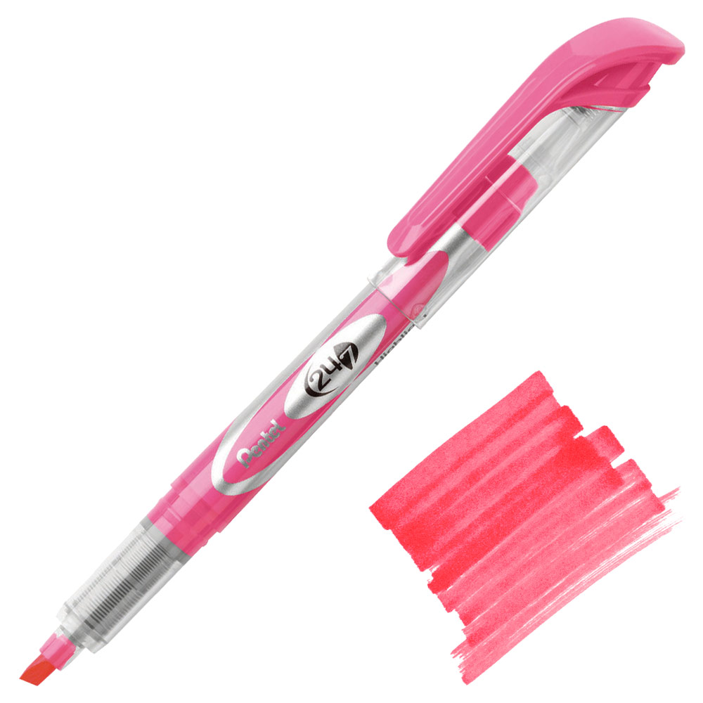 Pentel 24/7 Liquid Highlighter Chisel Pink