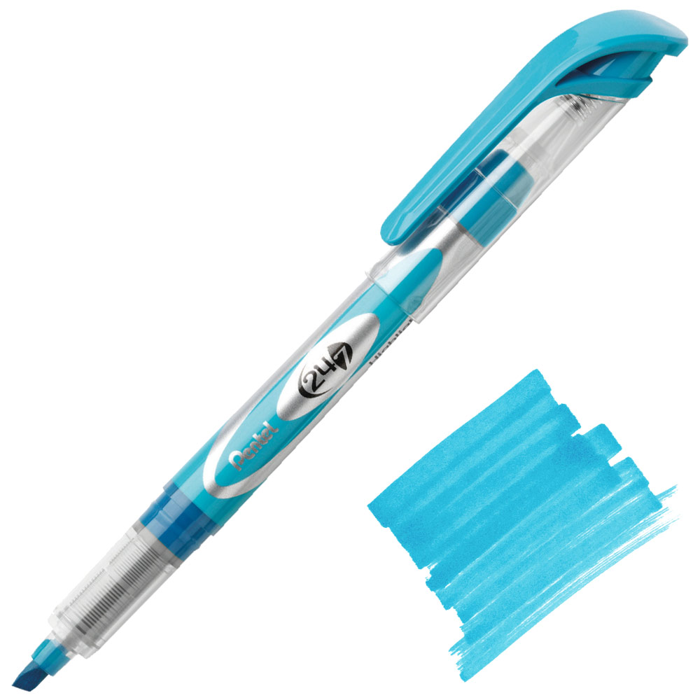 Pentel 24/7 Liquid Highlighter Chisel Sky Blue