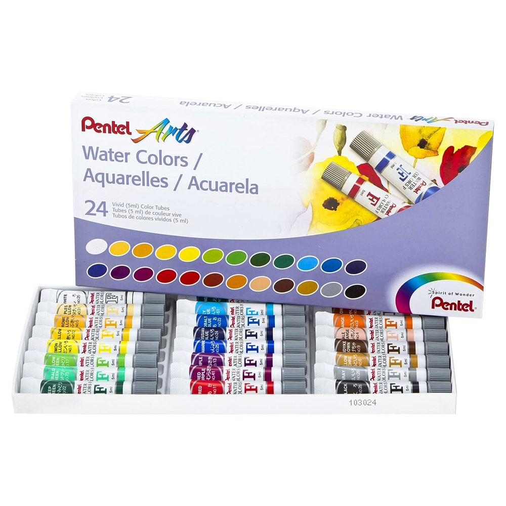 Pentel Arts Water Colors 24 x 5ml Set