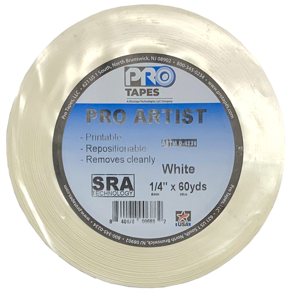 Pro Tapes Pro Artist Tape 1/4"x60yd White