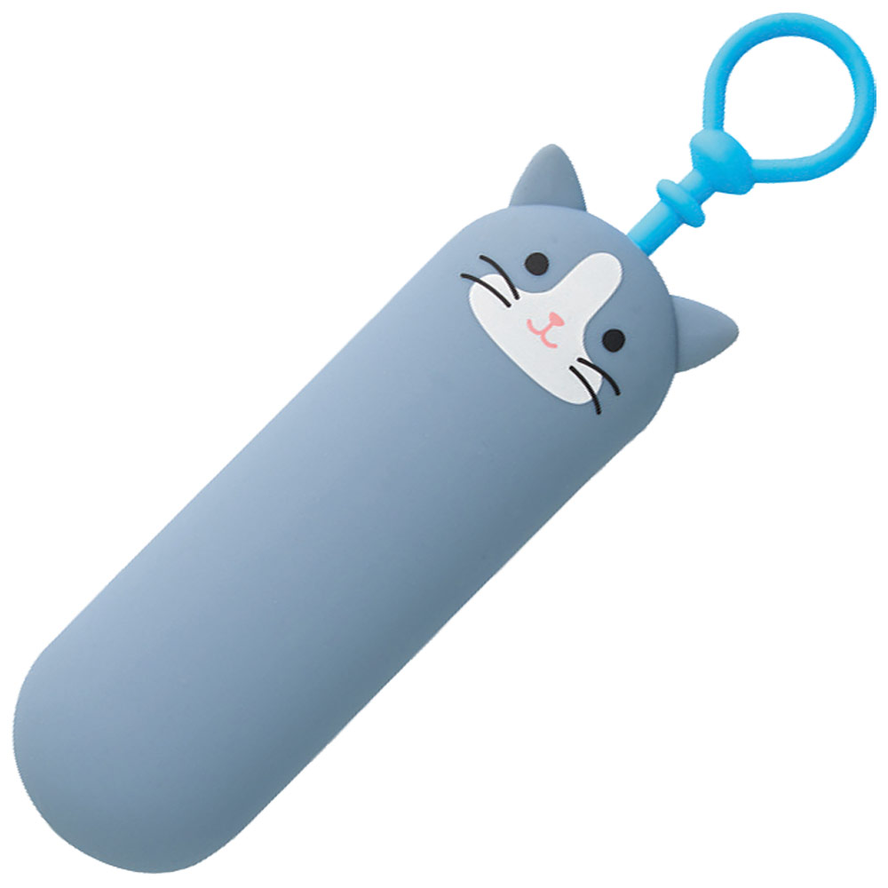 PuniLabo Slim Key Case Gray Cat