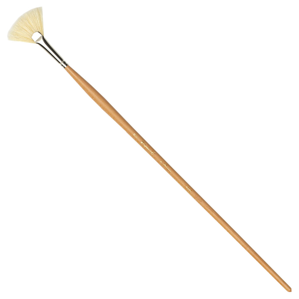 Raphael D'Artigny Interlocked White Bristle Brush Fan #8