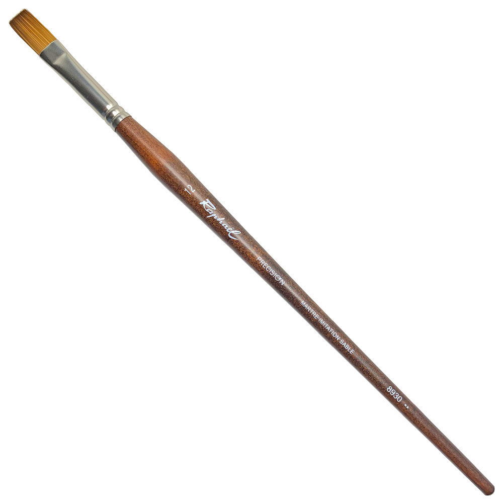 Raphael Precision Long Handled Brush - Flat #12