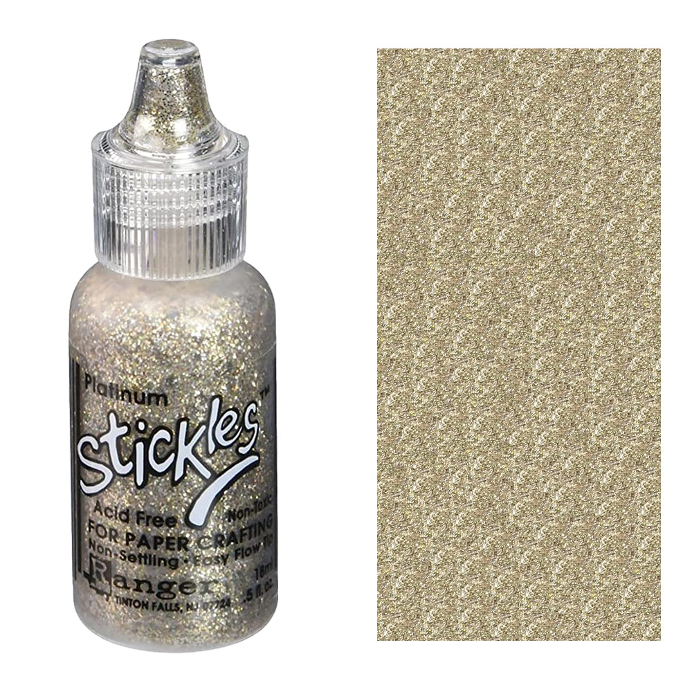 Rangers Stickles Glitter Glue 0.5oz Platinum