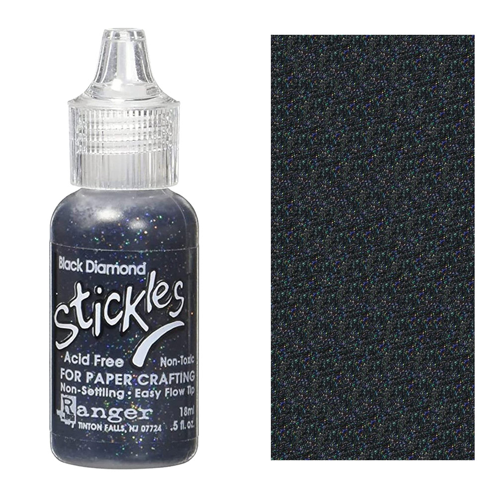 Rangers Stickles Glitter Glue 0.5oz Black Diamond