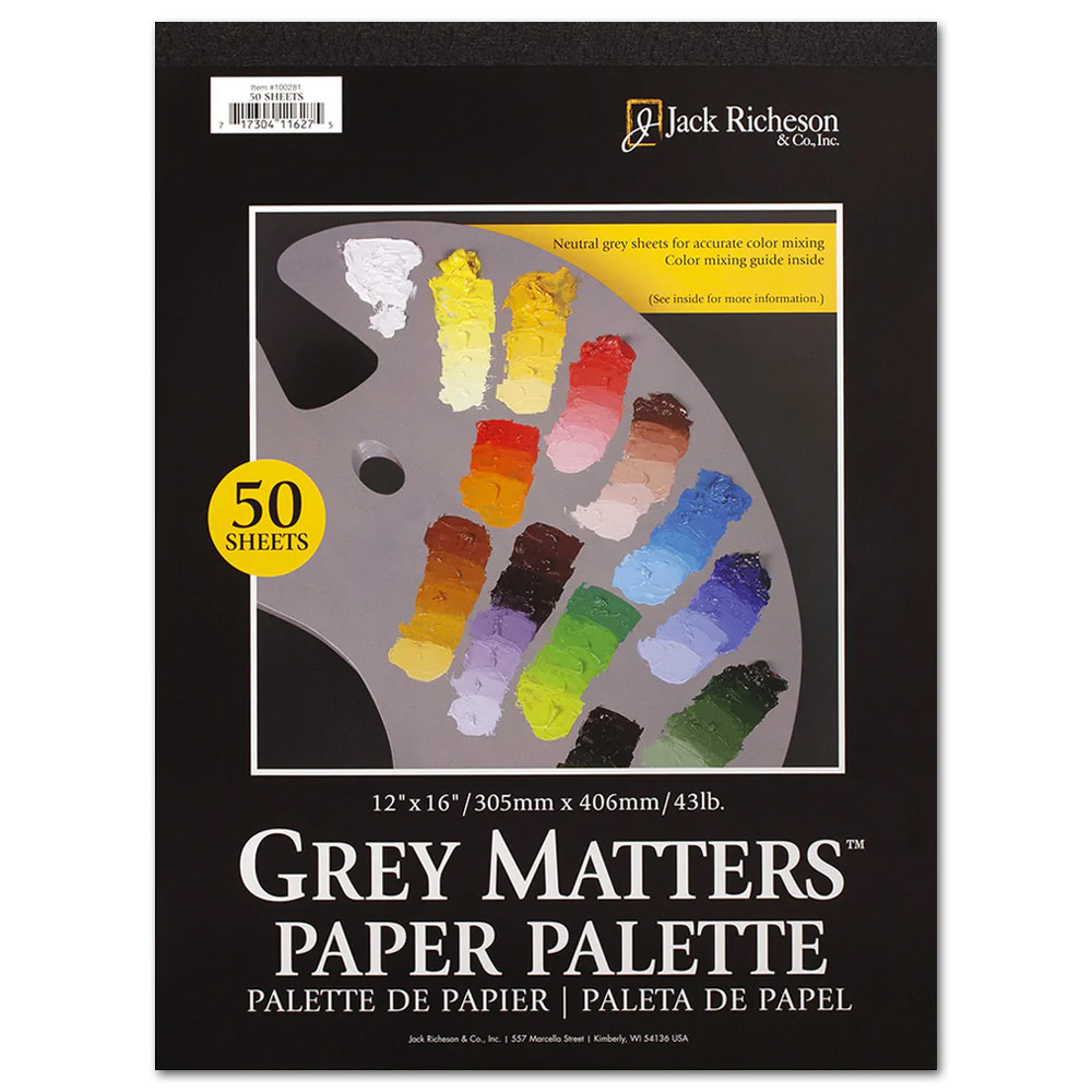 Richeson Grey Matters Paper Palette 50 Sheets 12"x16"