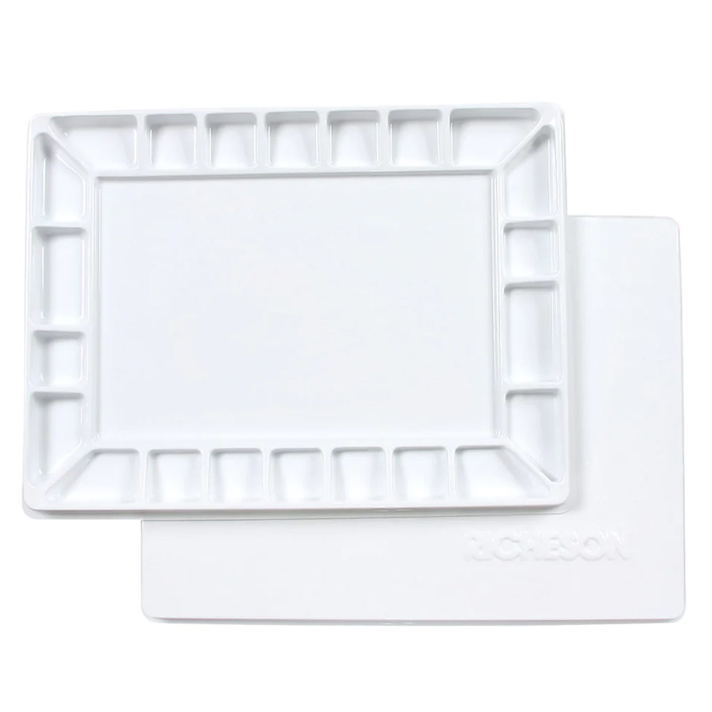 Richeson Watercolor Palette w/ Cover 16"x12.25" White