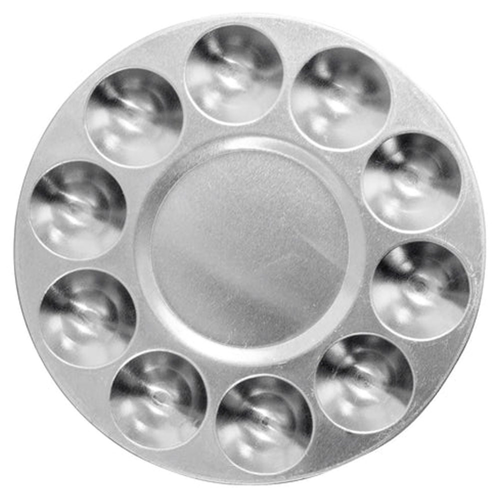 Richeson Round Aluminum Tray 10-Well 6.75"