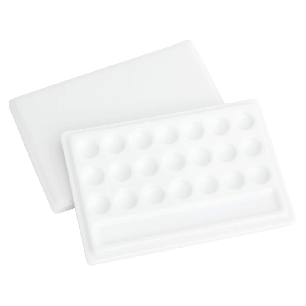 High quality Ceramic Multi-grid White Porcelain Palette With Lid