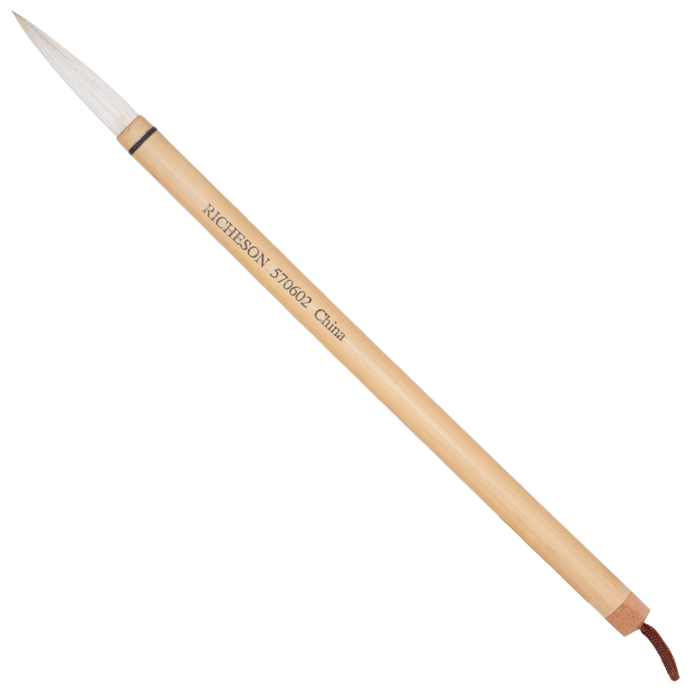 Richeson White Horse Hair Bamboo Brush Size 2