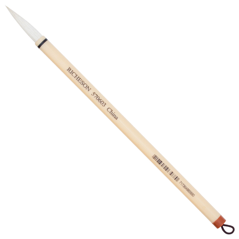 Richeson White Horse Hair Bamboo Brush Size 3